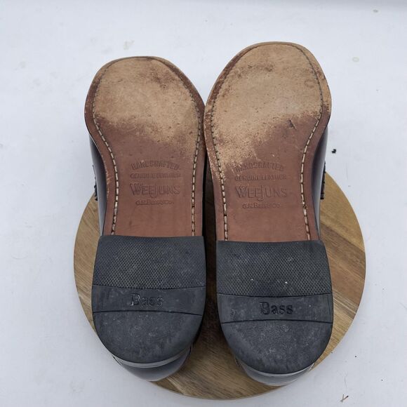 G.H. Bass Weejuns Larson Shoes Mens 12 D Burgundy Penny Loafers Leather Classic - Picture 10 of 12